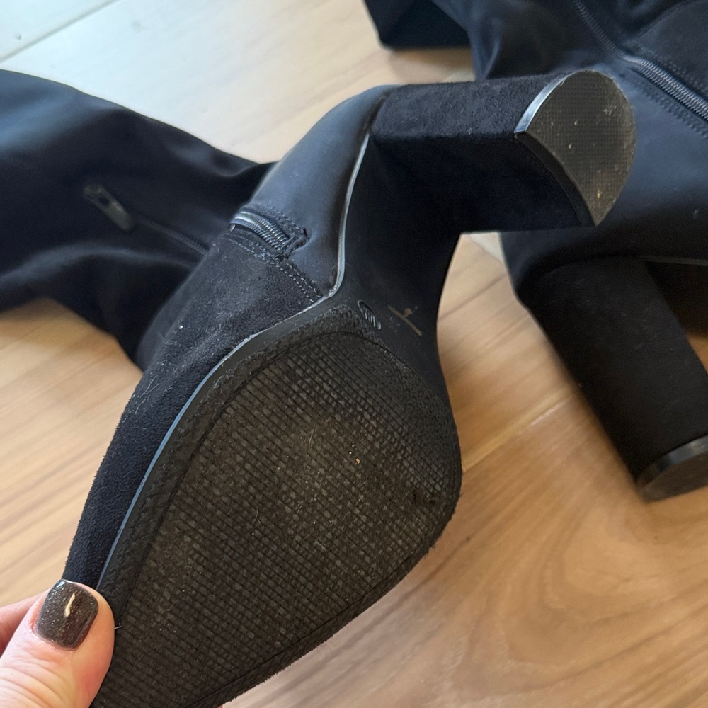 Elegant Black Heeled Women's Boots - Picture 6 of 7